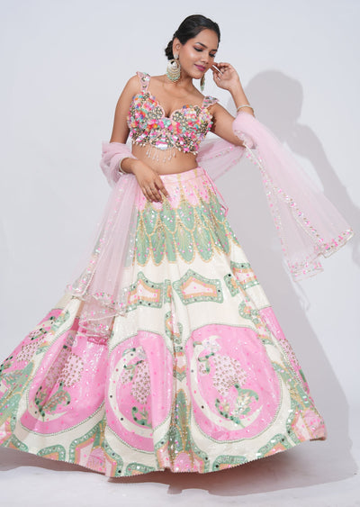 Multi Georgette Lehenga Set