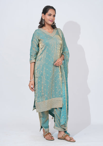 Light Green Straight cut suit
