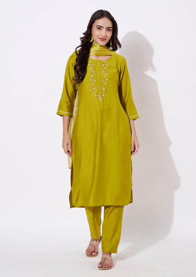 Mustard Gold Straight cut suit