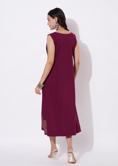 Magenta Gold Kurti
