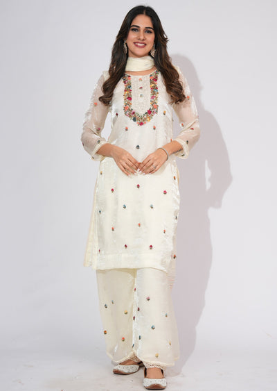 Cream Sharara set