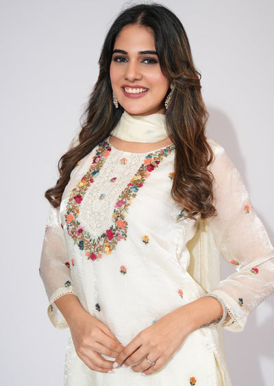 Cream Sharara set