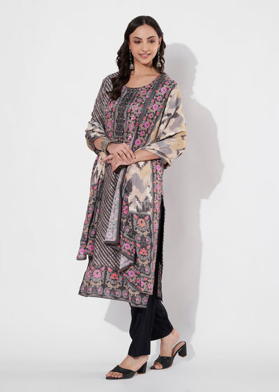 Mouse Muslin Straight cut suit