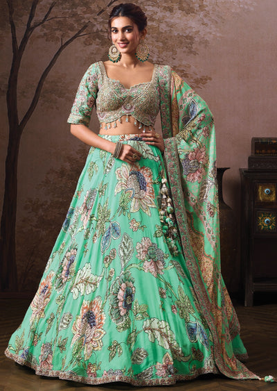 Sea Green Lehenga Set