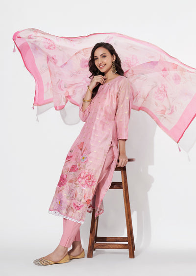 Pink Kota Straight cut suit