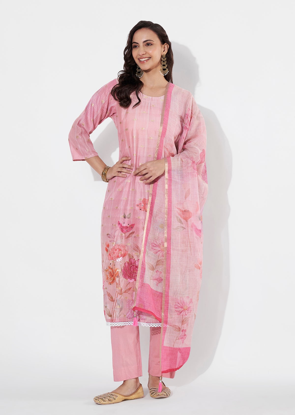 Pink Kota Straight cut suit