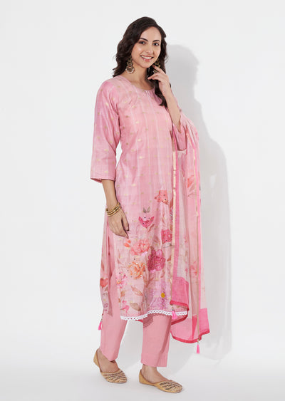 Pink Kota Straight cut suit