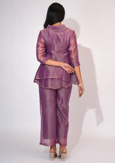Purple Salsa Fusion wear kurti set