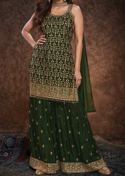 Green Silk gharara