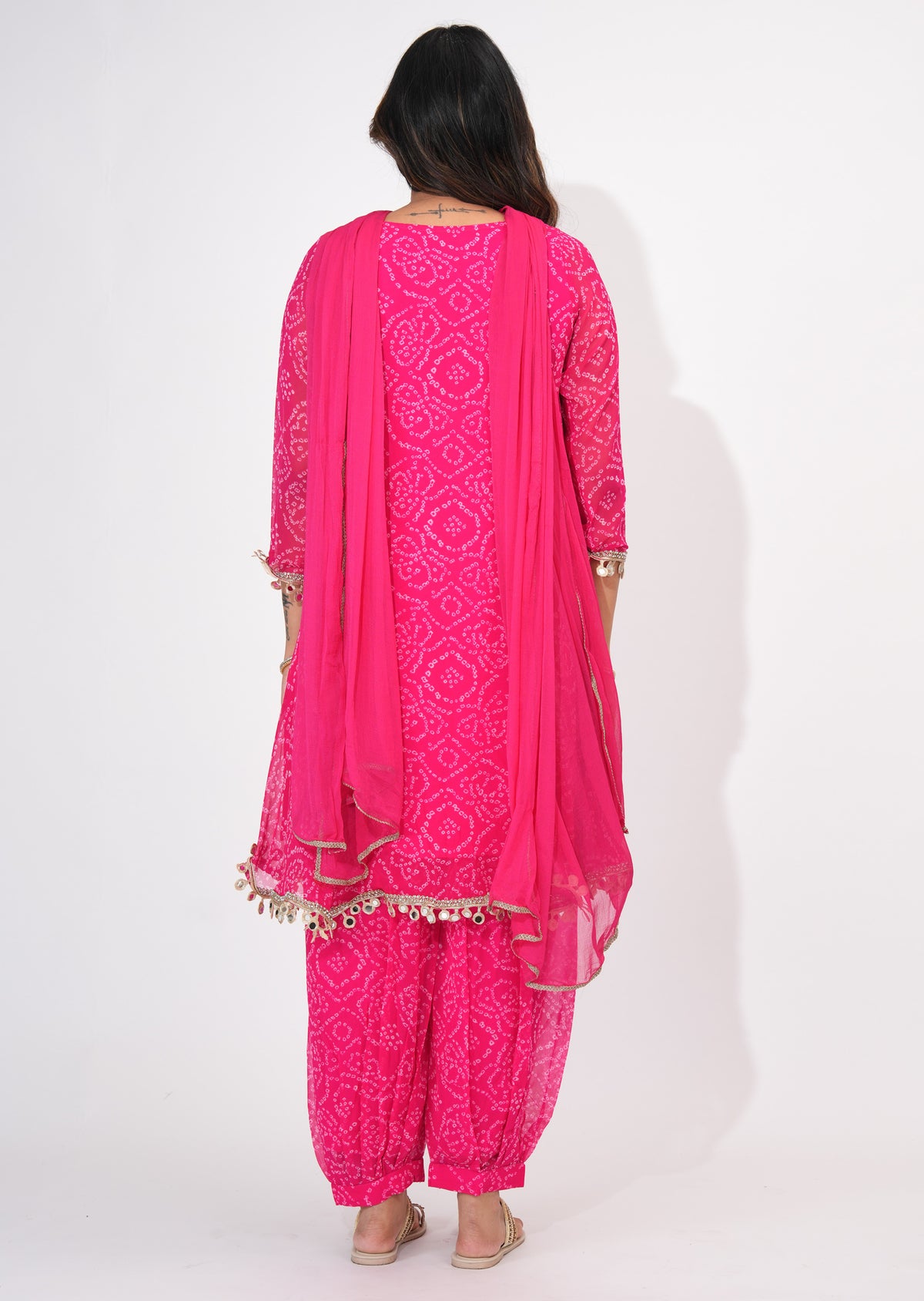 Rani Pink Georgette Anarkali suit