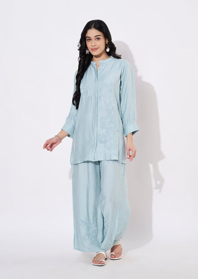 Blue Gold Fusion wear kurti