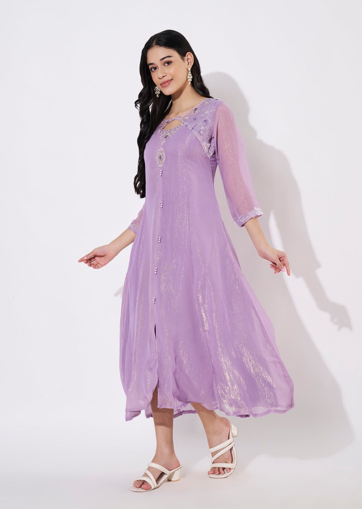 Lavender Salsa Frock style kurti