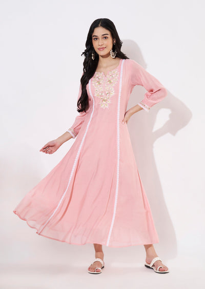 Coral Salsa Frock style kurti