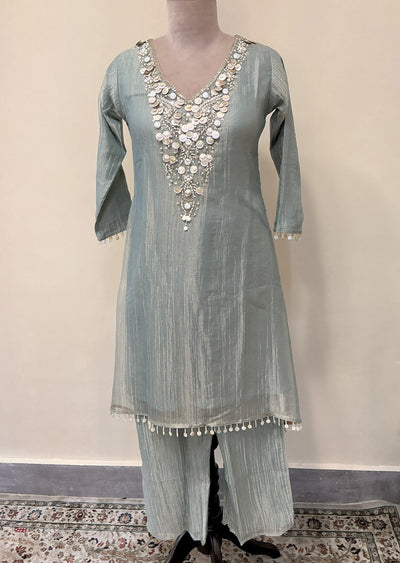 Dusty Blue Salsa Fusion wear kurti