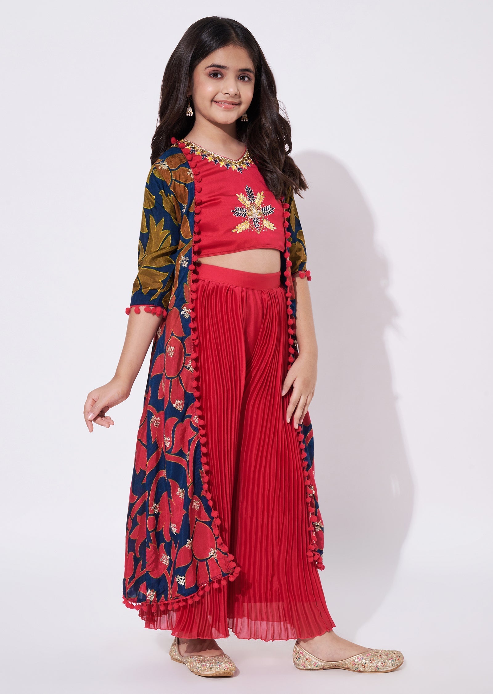 Rani Pink Chinnon Gharara Set