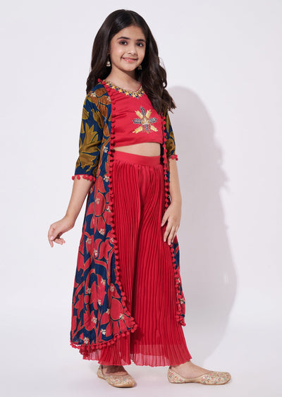 Rani Pink Chinnon Gharara Set