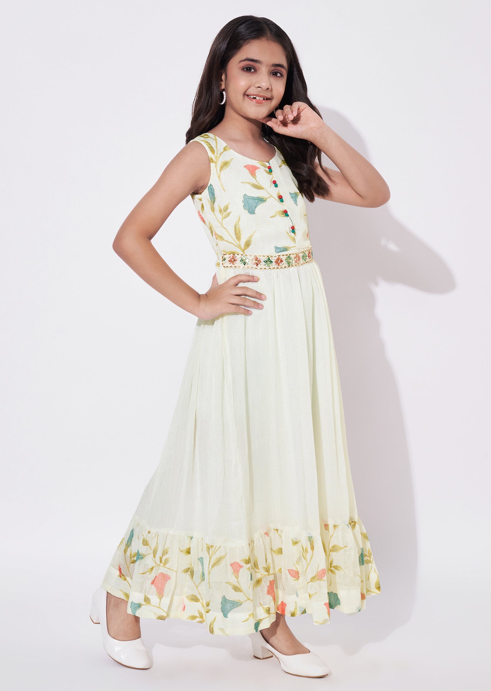 Cream Brasso Ethnic Gown