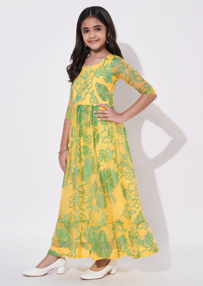 Yellow Brasso Ethnic Gown