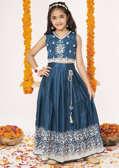 Green Chinnon Lehenga