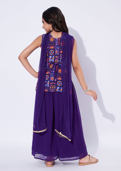 Purple Chinnon Gilrs Sharara