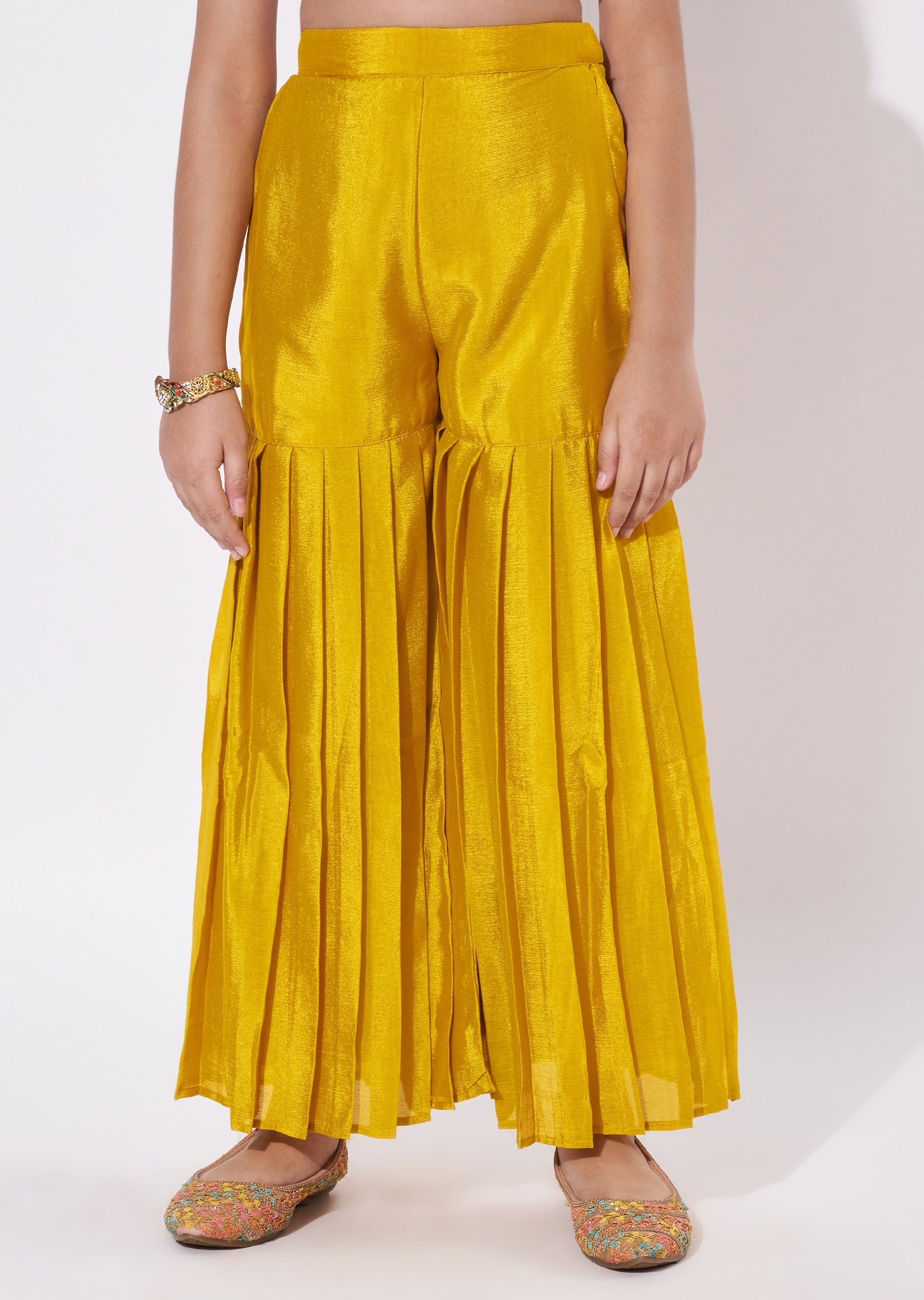 Yellow Chinnon Gharara Set