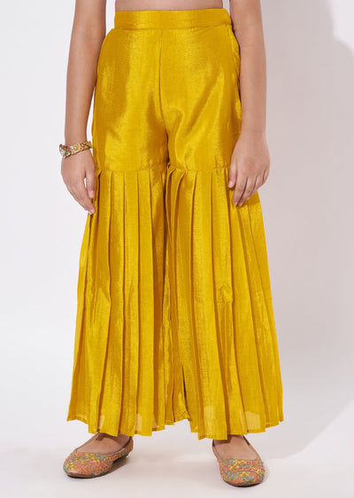 Yellow Chinnon Gharara Set