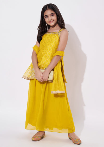 Yellow Banaras Gharara Set