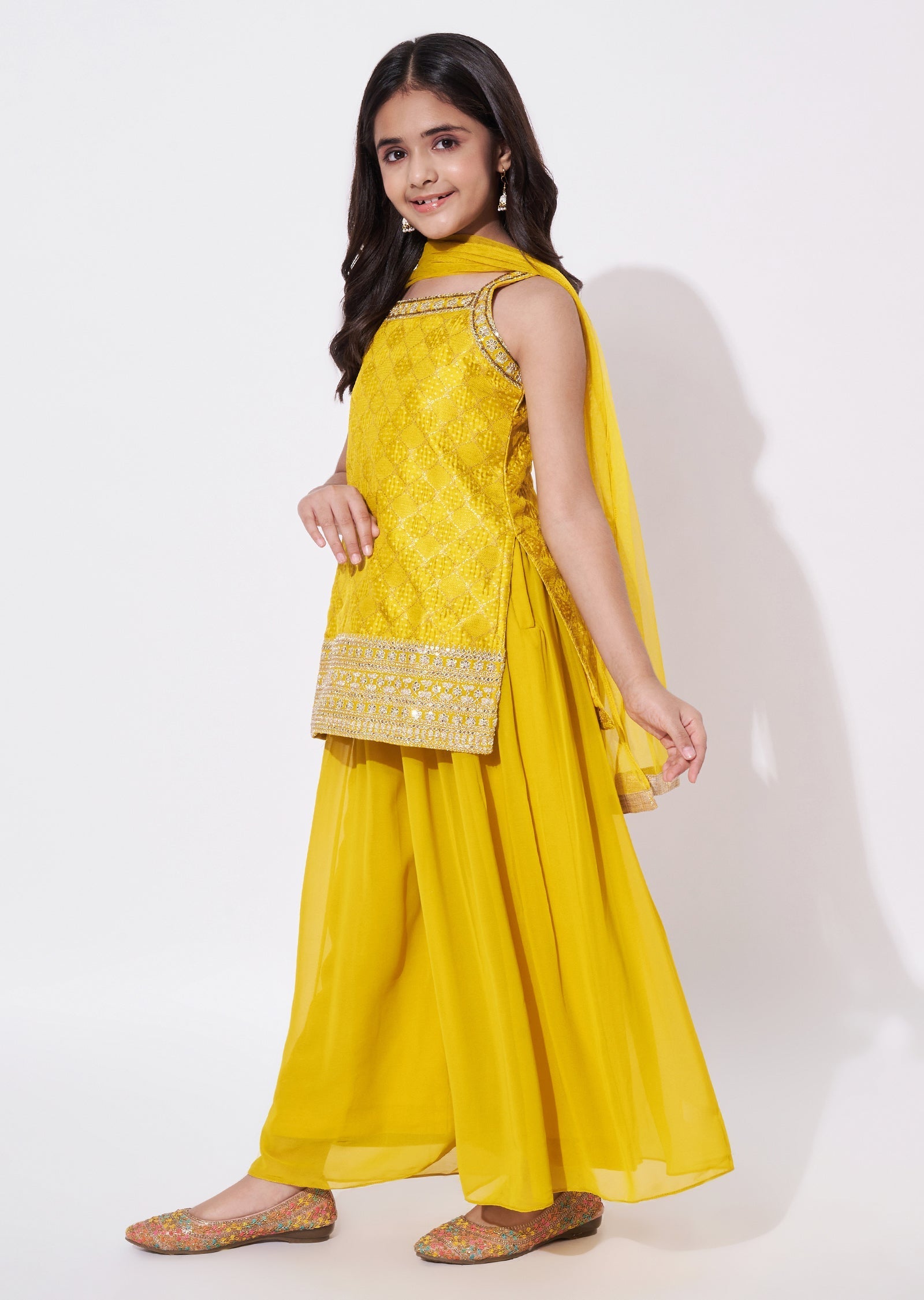 Yellow Banaras Gharara Set