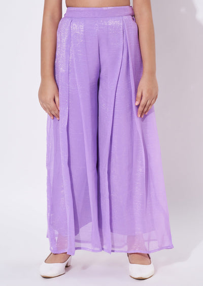 Lavender Organza Gharara Set