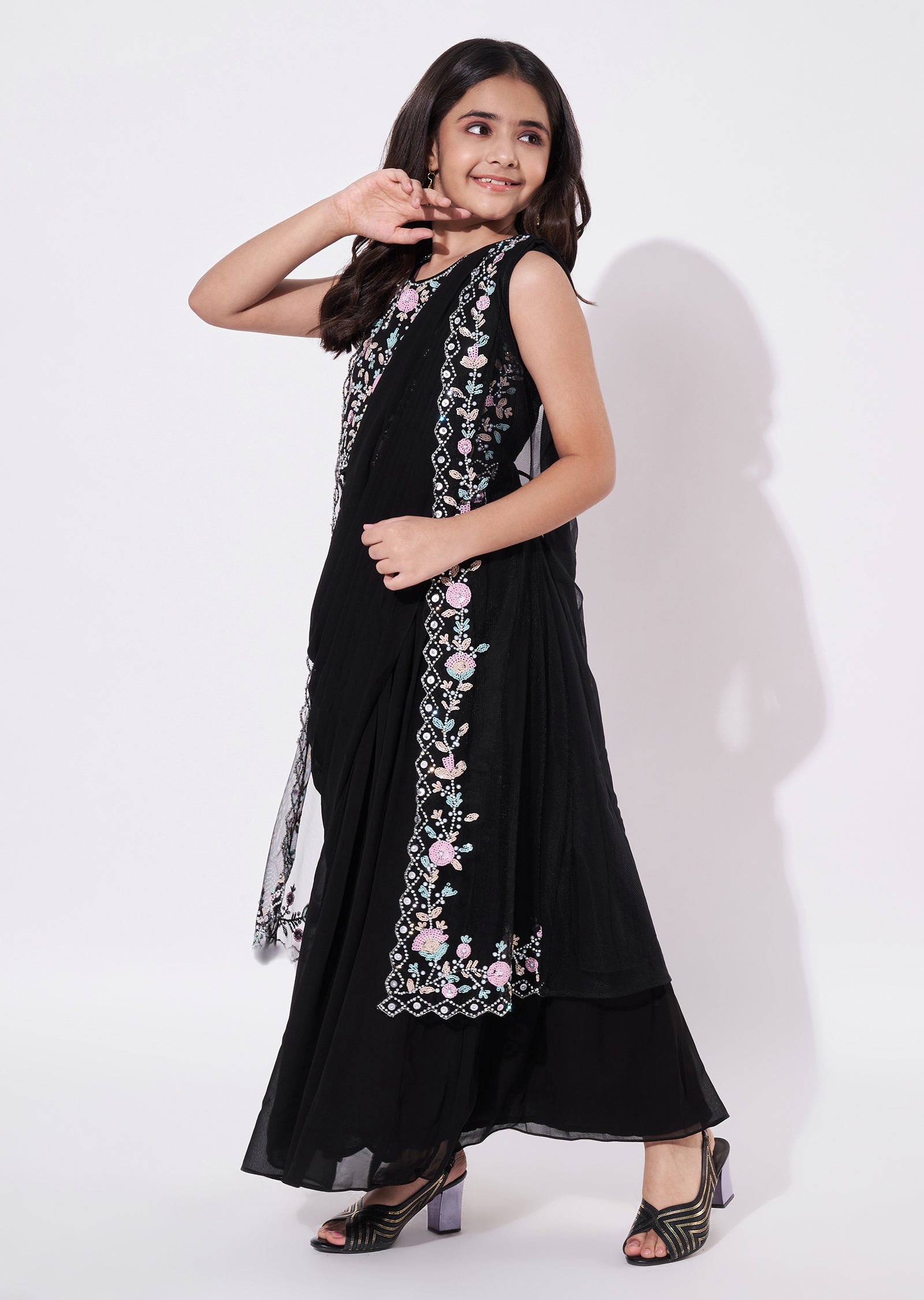 Black Georgette Lehenga