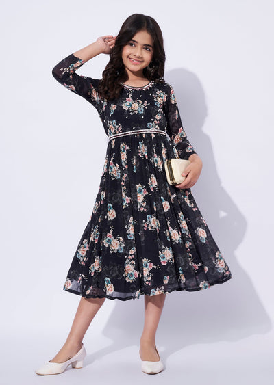 Black Chinnon Girls Gown