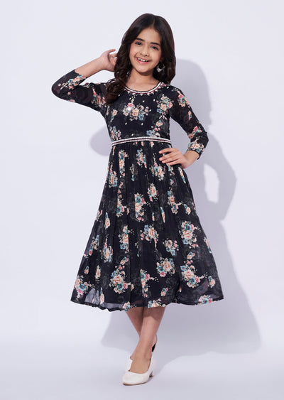 Black Chinnon Girls Gown