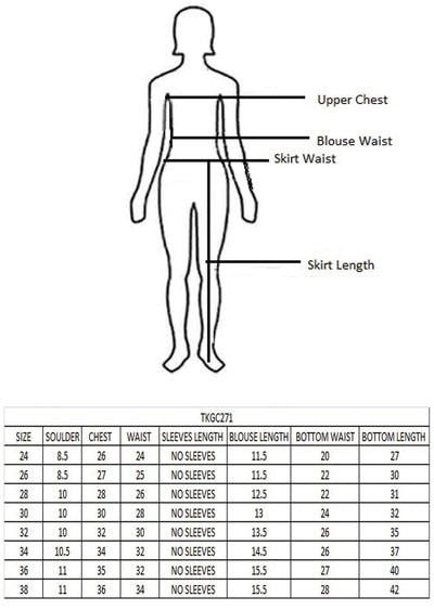 Navy Blue Georgette Kids lehenga