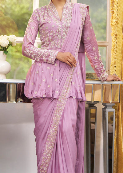 Lavender Chinnon Fusion Indo-Western