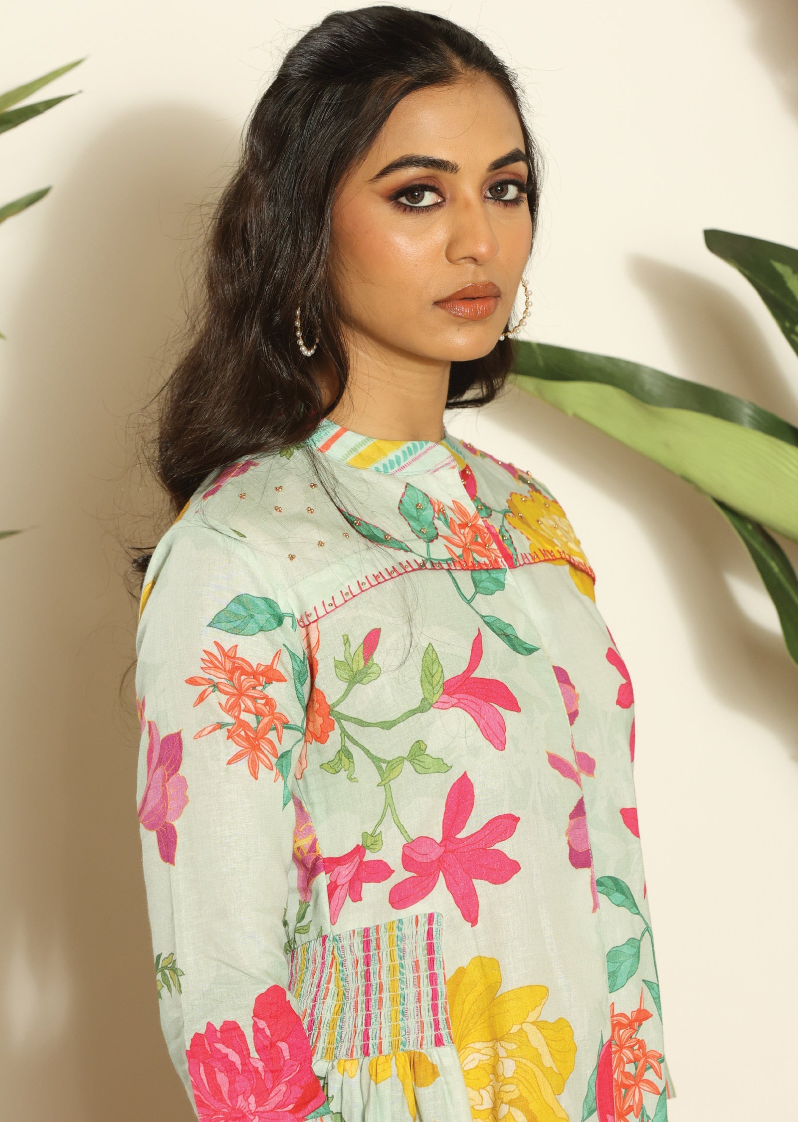 Mint Green Cotton Midi Dress