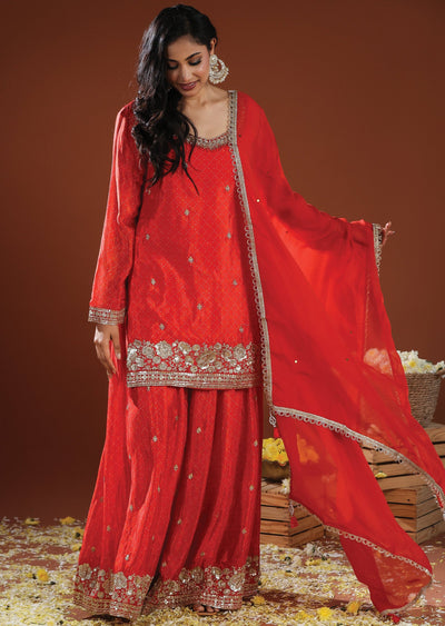 Rust Chinnon Straight Cut Suit