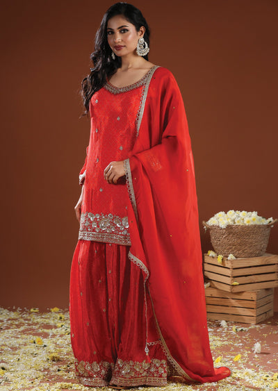 Rust Chinnon Straight Cut Suit