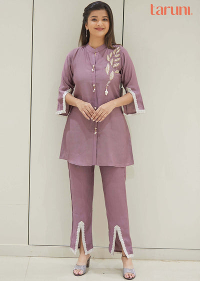 Dark Onion Pink Modal Co-Ord Set