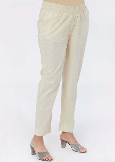 Cream Shimmer Pant
