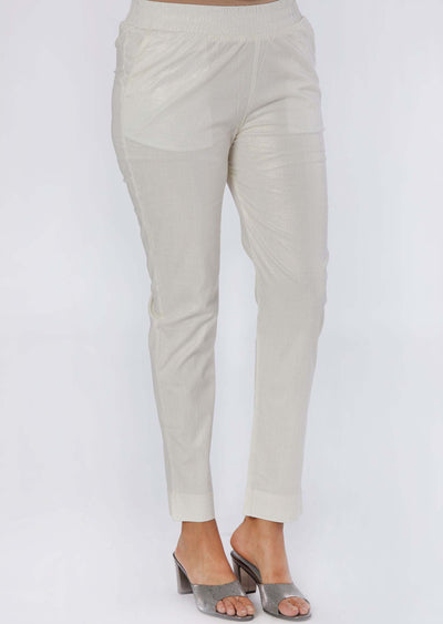 Off White Shimmer Pant