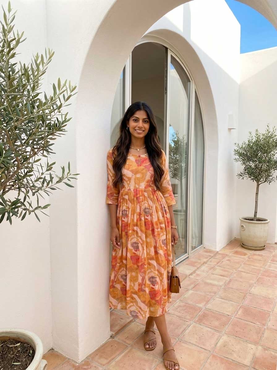 Multicolor Frock Style Kurti