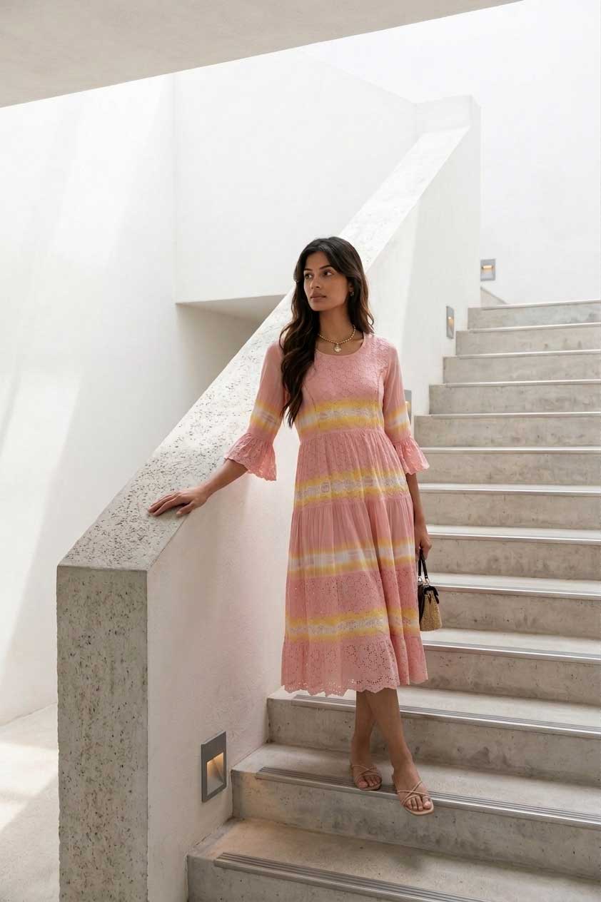 Multicolor Frock Style Kurti