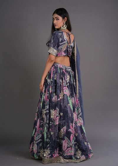 Grey Chinnon Lehenga
