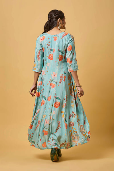 Light Blue Modal Long Dress