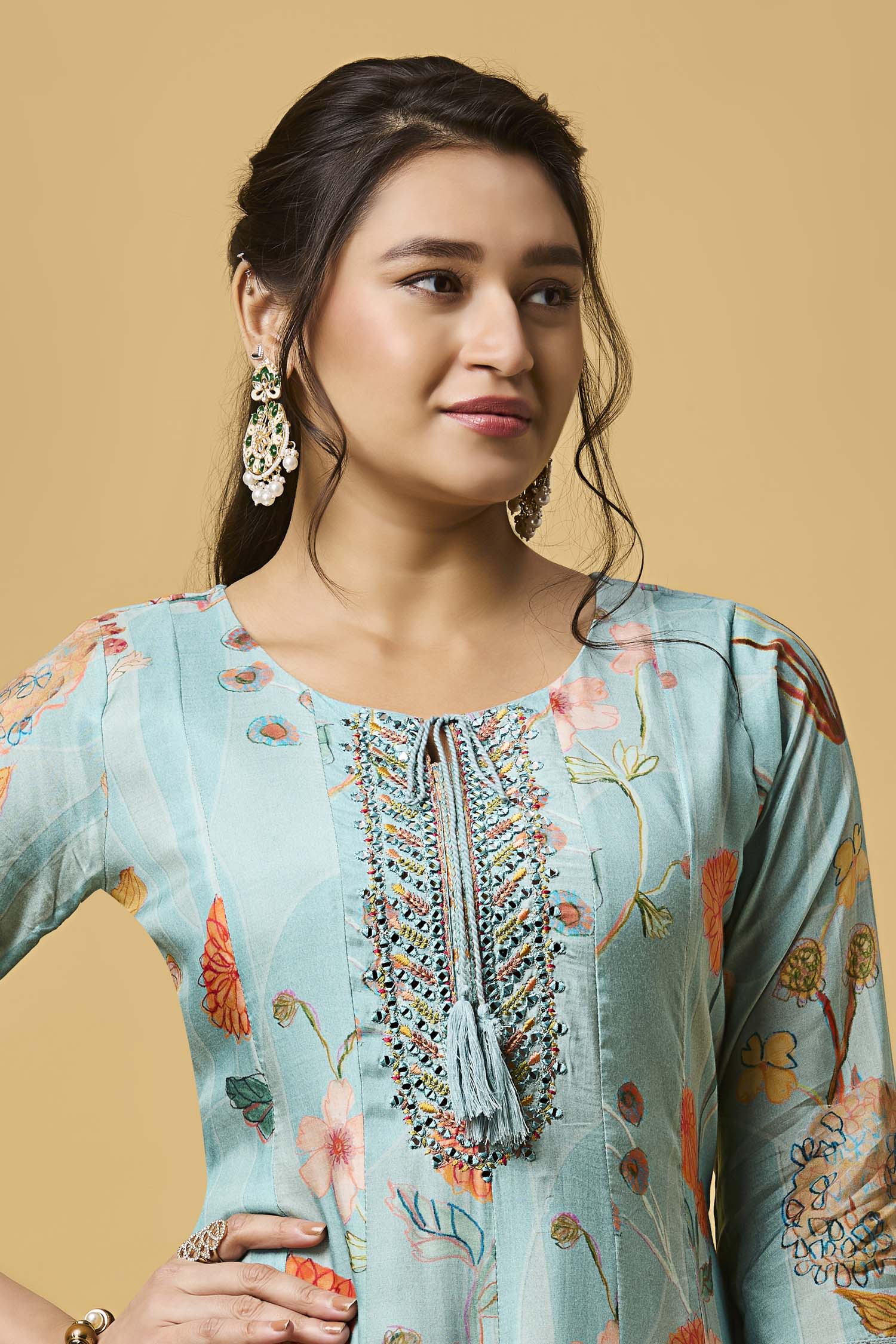 Light Blue Modal Long Dress