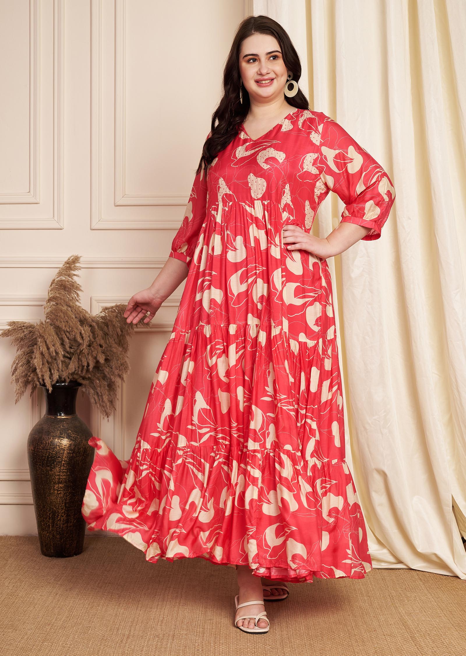 Pink Muslin Long Dress