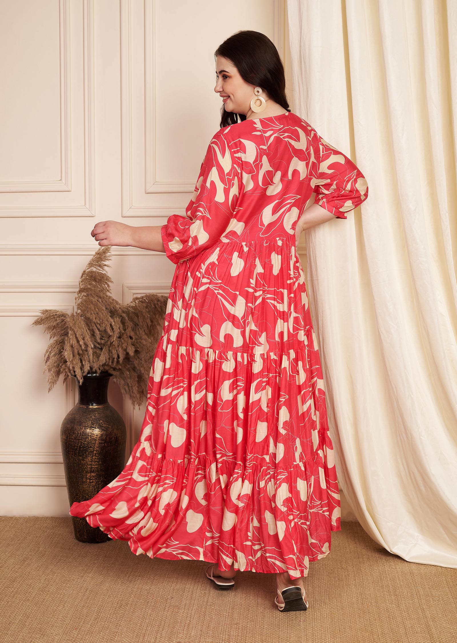 Pink Muslin Long Dress