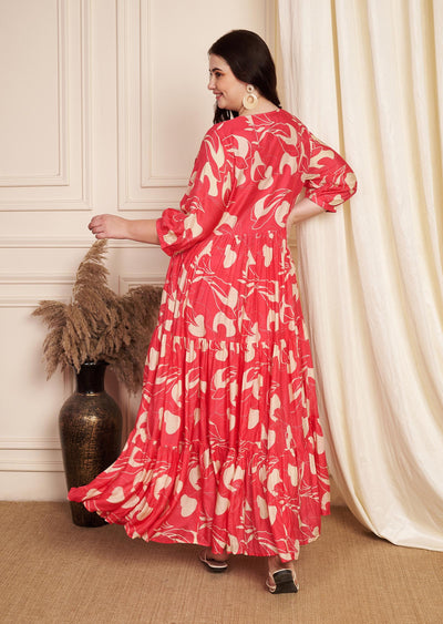 Pink Muslin Long Dress