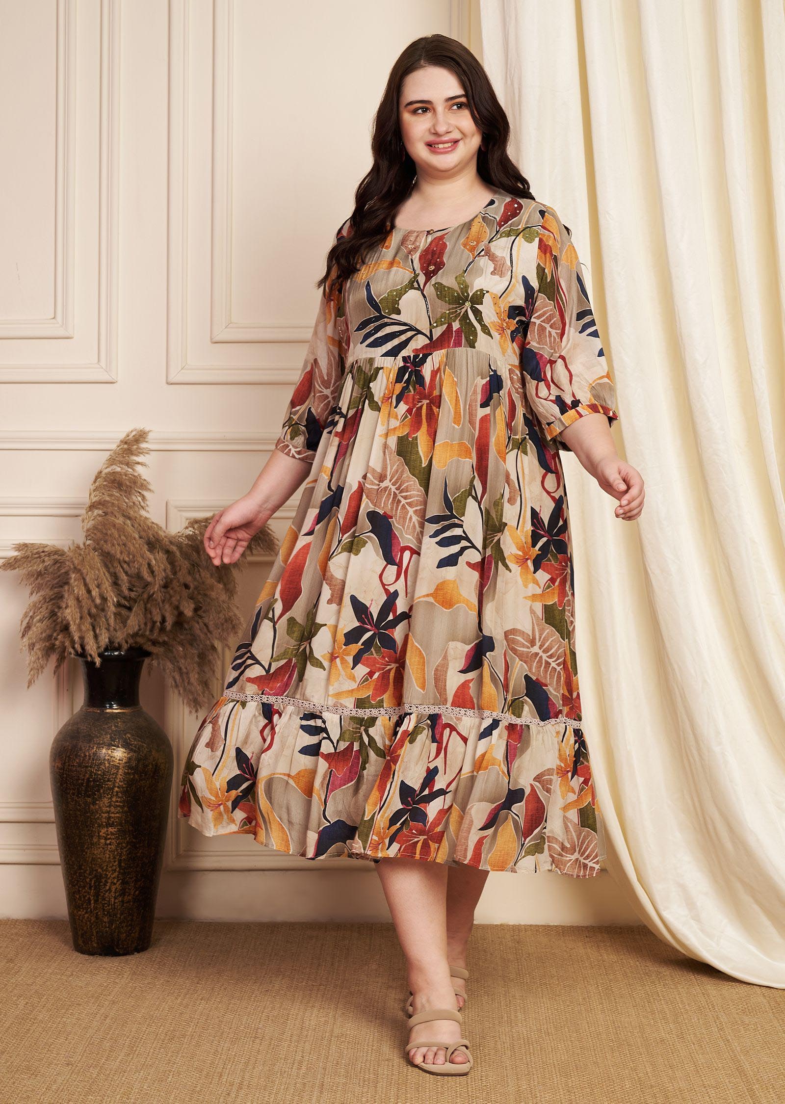 Fawn Crepe Midi Dress