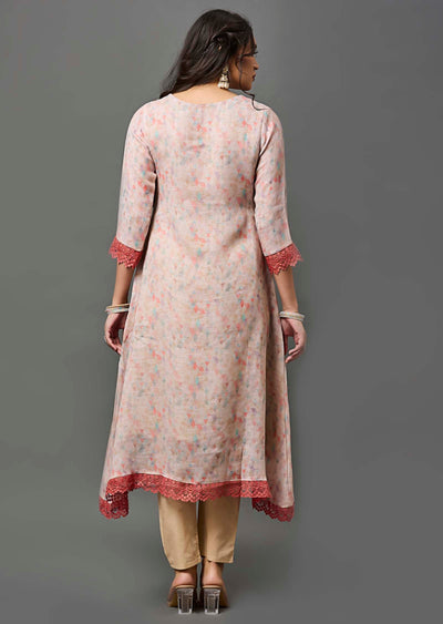 Dark Beige Linen Cotton Straight Cut Suit